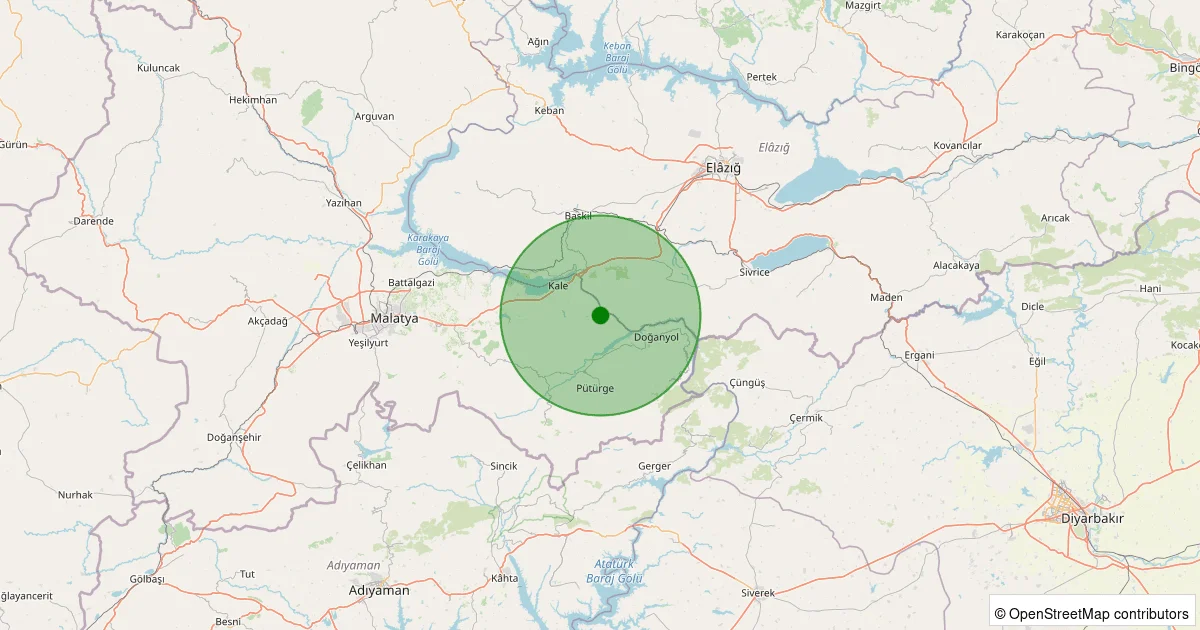 09 Ekim 2025 saat 15:39 - Kale - Akça Köyü - 1.60ML depreminin harita gösterimi