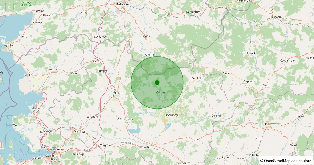 10 Kasım 2025 saat 12:44 - Gördes - Beğel - 1.40ml depreminin harita gösterimi