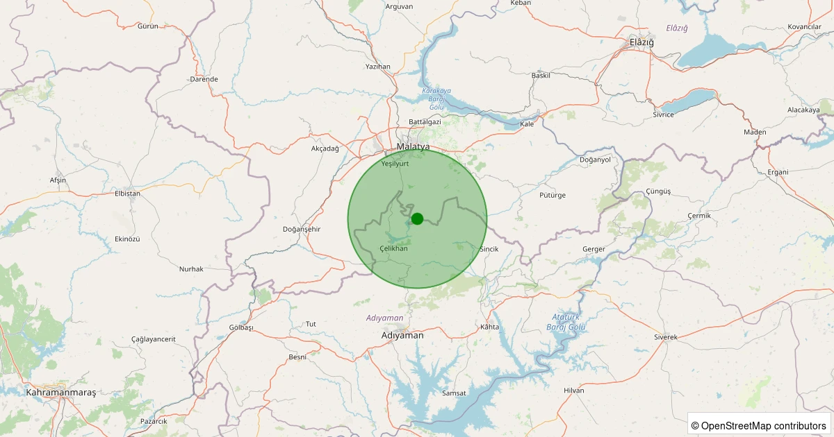 11 Kasım 2025 saat 17:58 - Yeşilyurt - Aşağıköy - 1.60ml depreminin harita gösterimi