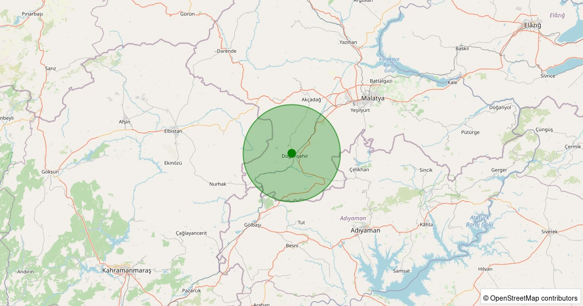 13 Kasım 2025 saat 17:17 - Doğanşehir - Yolkoru - 2.20ml depreminin harita gösterimi