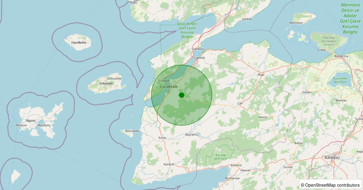 14 Kasım 2025 saat 23:50 - Merkez - 1.60ml depreminin harita gösterimi