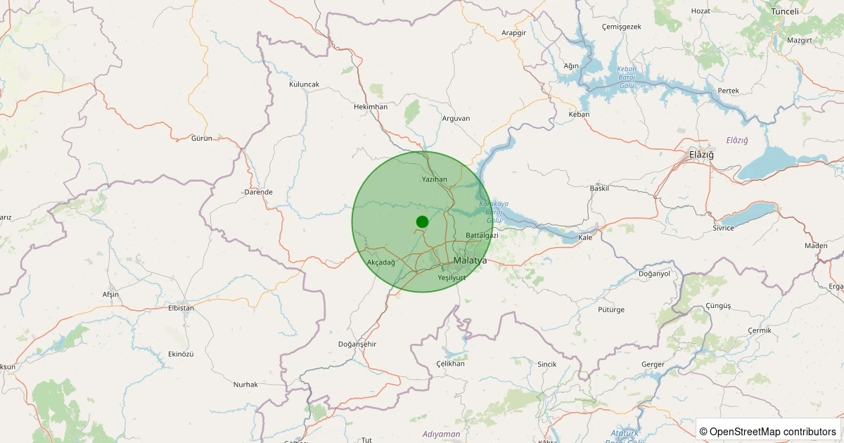 14 Kasım 2025 saat 23:56 - Akçadağ - Şıhlar - 1.00ml depreminin harita gösterimi