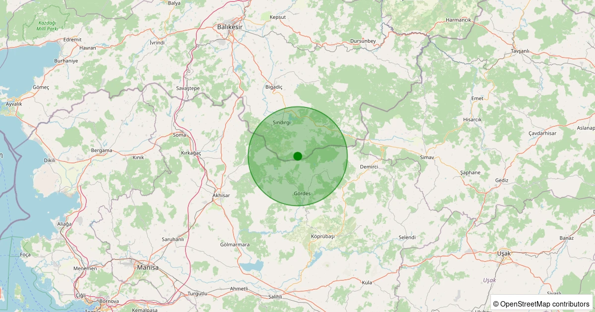15 Kasım 2025 saat 00:36 - Gördes - 1.20ml depreminin harita gösterimi