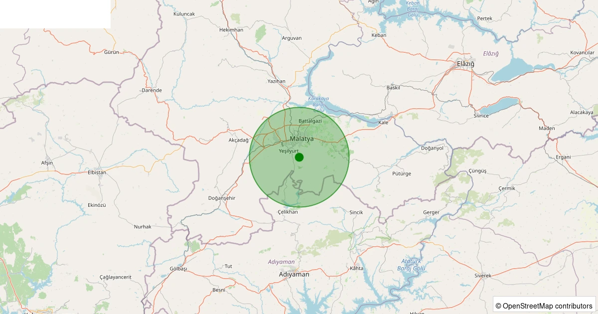17 Kasım 2025 saat 04:39 - Yeşilyurt - Konak - 1.10ml depreminin harita gösterimi