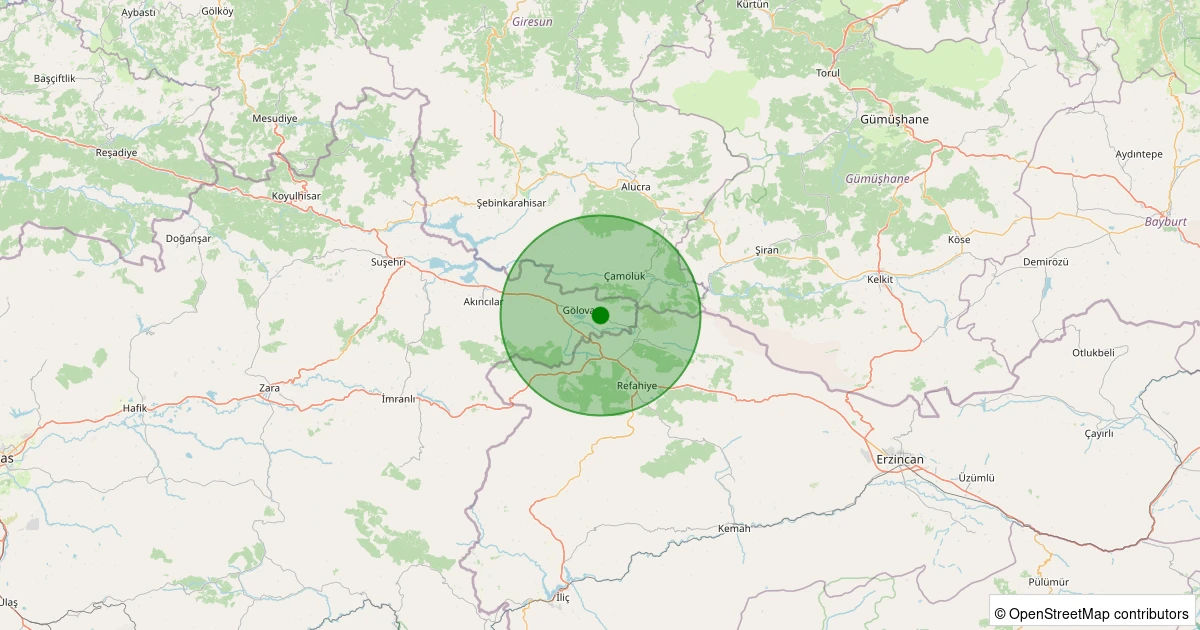 17 Kasım 2025 saat 16:33 - Gölova - Akçataş Köyü - 1.80ml depreminin harita gösterimi