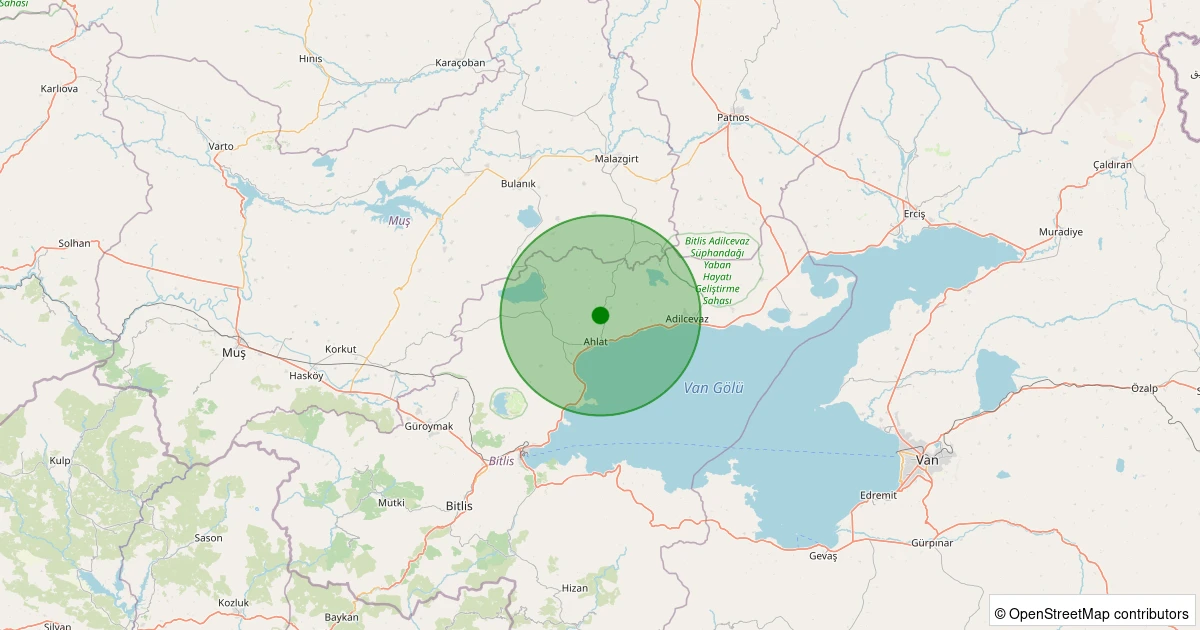 17 Kasım 2025 saat 17:16 - Ahlat - Cemalettin Köyü - 2.90ml depreminin harita gösterimi