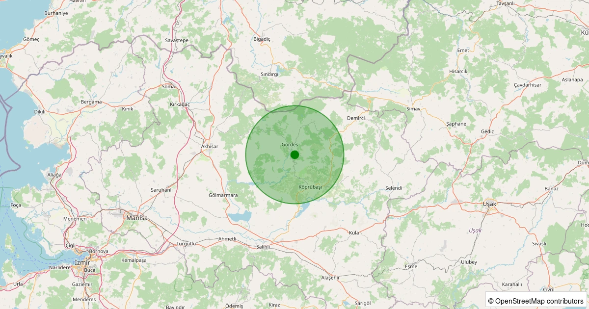 17 Kasım 2025 saat 21:30 - Gördes - Deliler - 1.50ml depreminin harita gösterimi