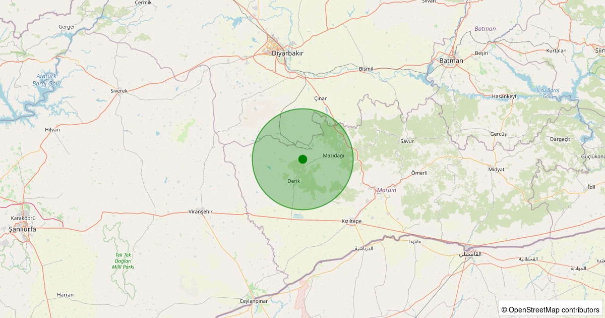 19 Kasım 2025 saat 12:21 - Mazıdağı - 1.60ml depreminin harita gösterimi