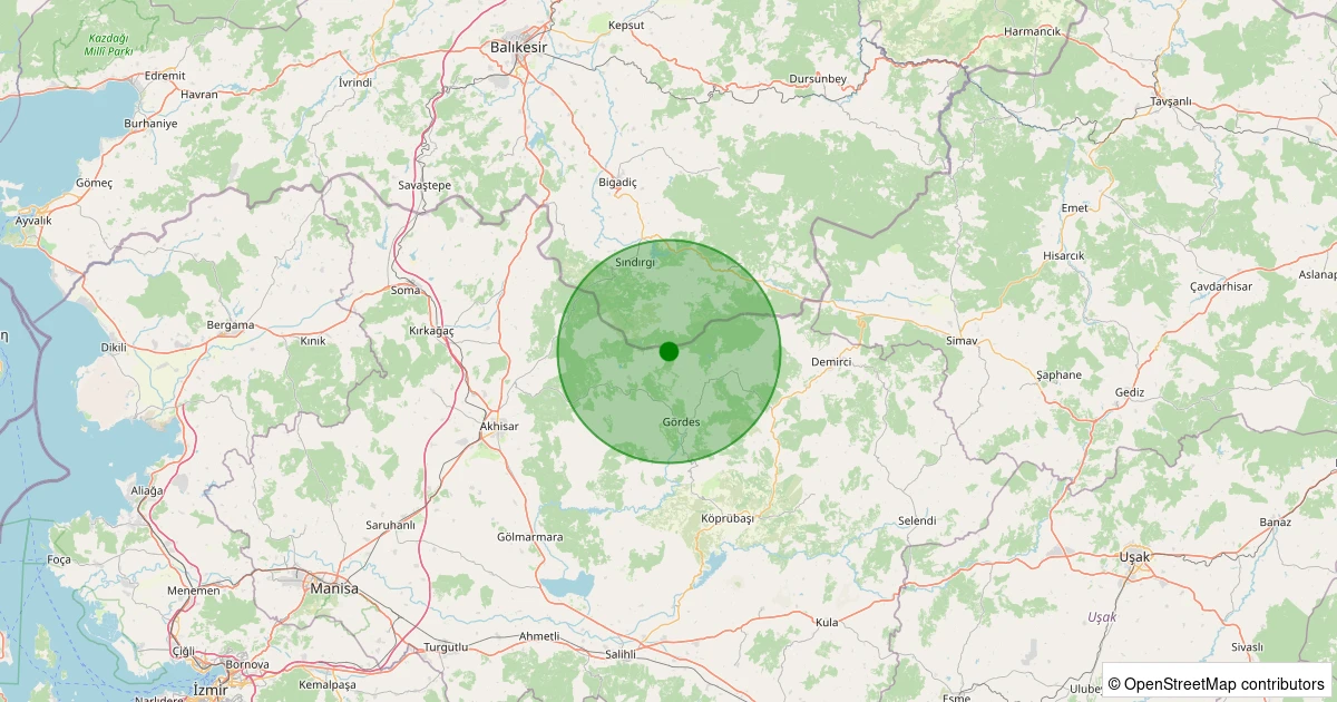 20 Kasım 2025 saat 09:51 - Gördes - 1.60ml depreminin harita gösterimi