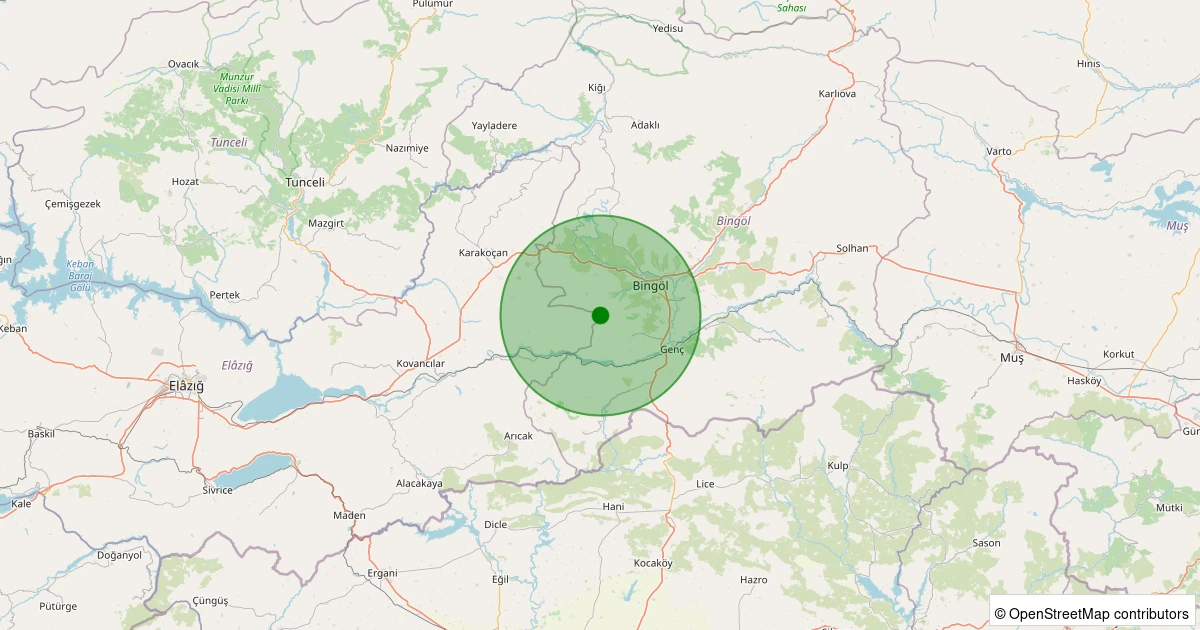 21 Kasım 2025 saat 10:26 - Merkez - Balpınar Köyü - 2.10ml depreminin harita gösterimi