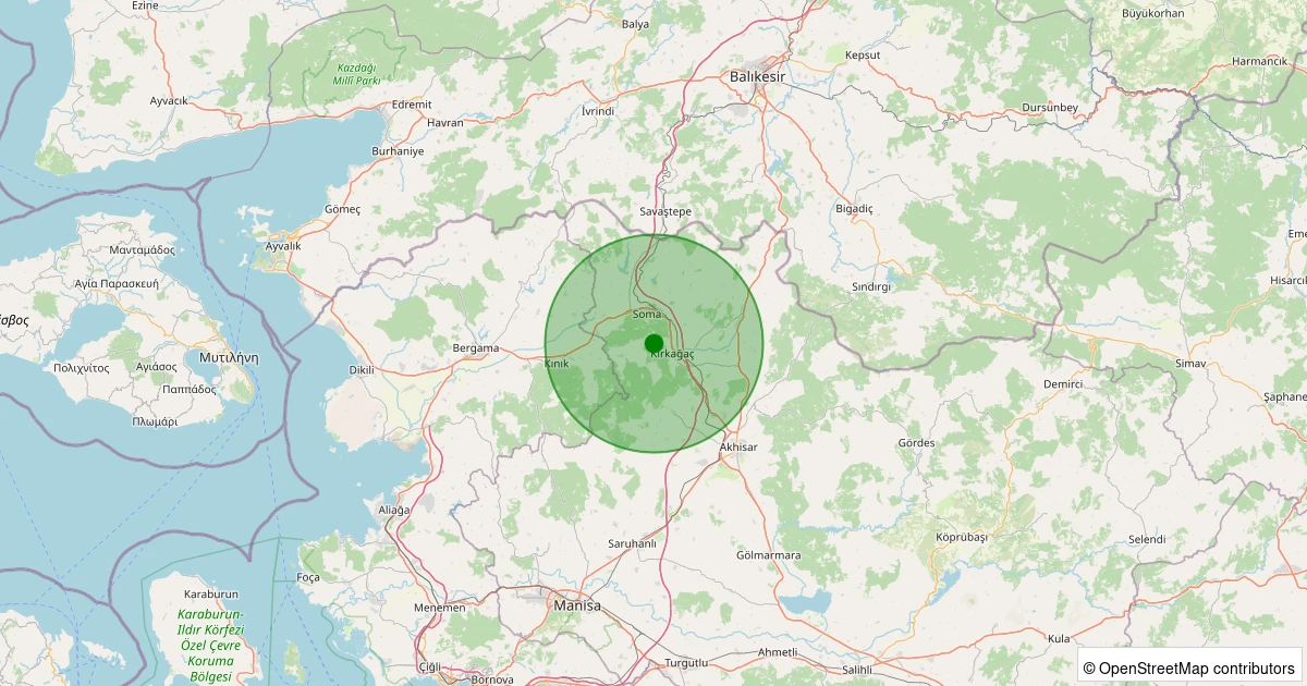 25 Kasım 2025 saat 12:28 - Soma - Sarıkaya - 1.70ml depreminin harita gösterimi