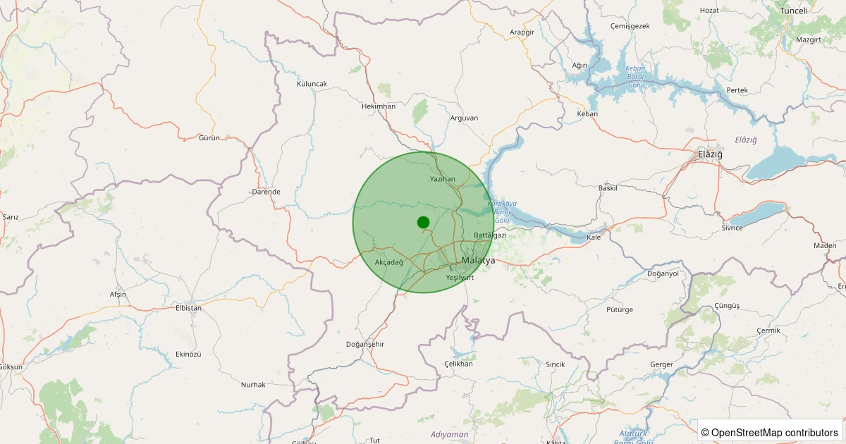 27 Kasım 2025 saat 01:32 - Yeşilyurt - Yeniköy-2 - 0.90ML depreminin harita gösterimi