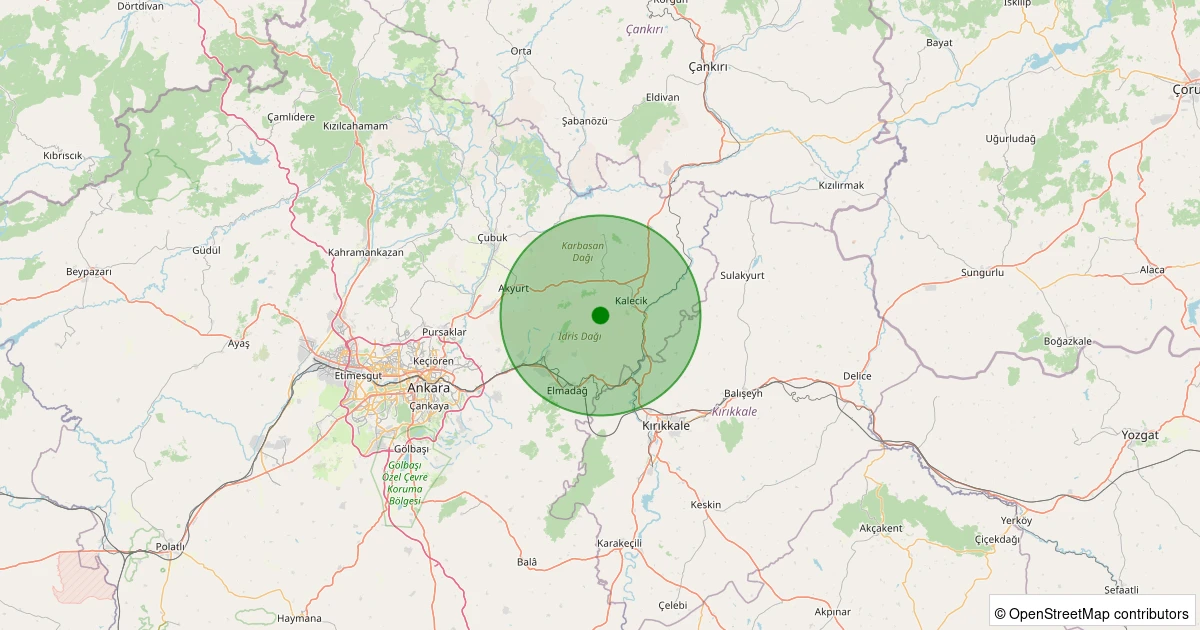 27 Kasım 2025 saat 04:25 - Kalecik - Gölköy - 0.80ML depreminin harita gösterimi