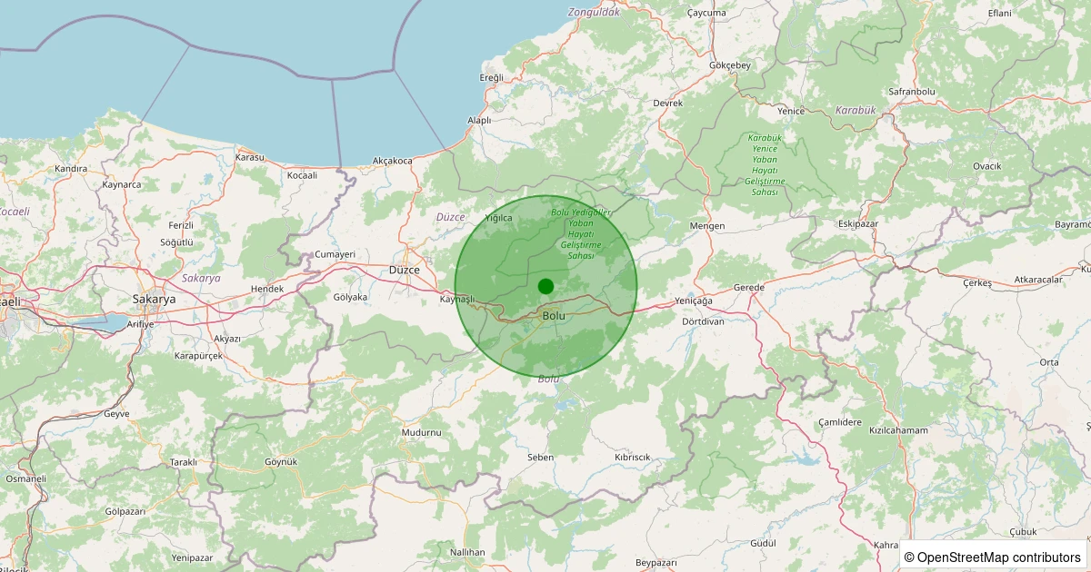 28 Kasım 2025 saat 10:00 - Merkez - Çömlekçiler Köyü - 2.30ml depreminin harita gösterimi