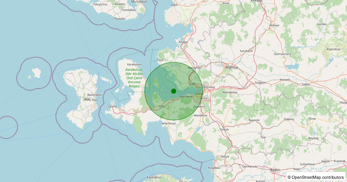 29 Kasım 2025 saat 09:26 - IZMIR - 2.20ml depreminin harita gösterimi