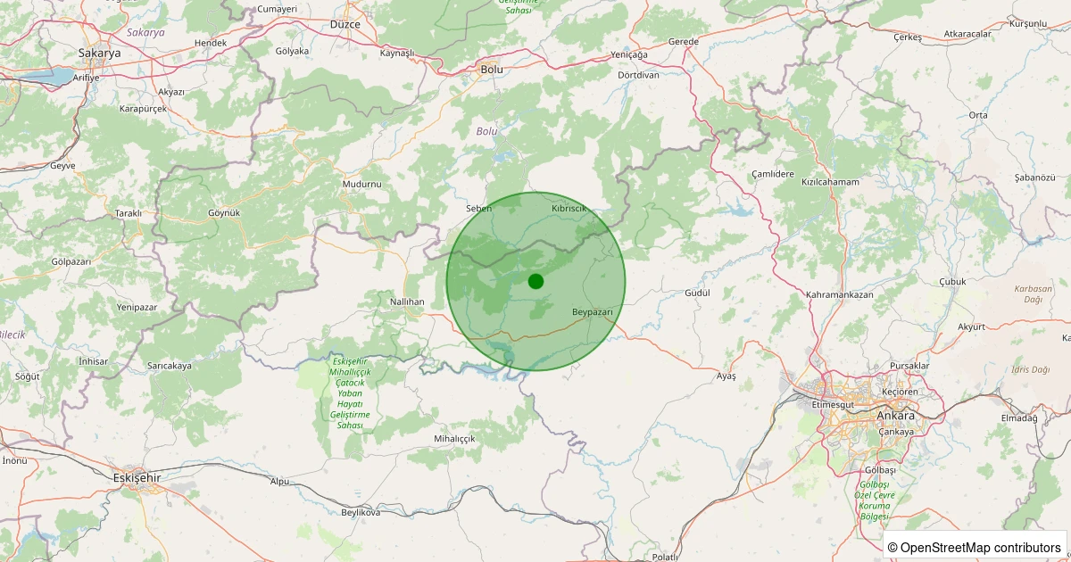 29 Kasım 2025 saat 09:48 - Beypazarı - Hırkatepe - 2.30ml depreminin harita gösterimi