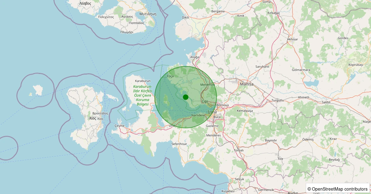 29 Kasım 2025 saat 09:26 - Menemen - Süzbeyli Köyü - 2.20ML depreminin harita gösterimi