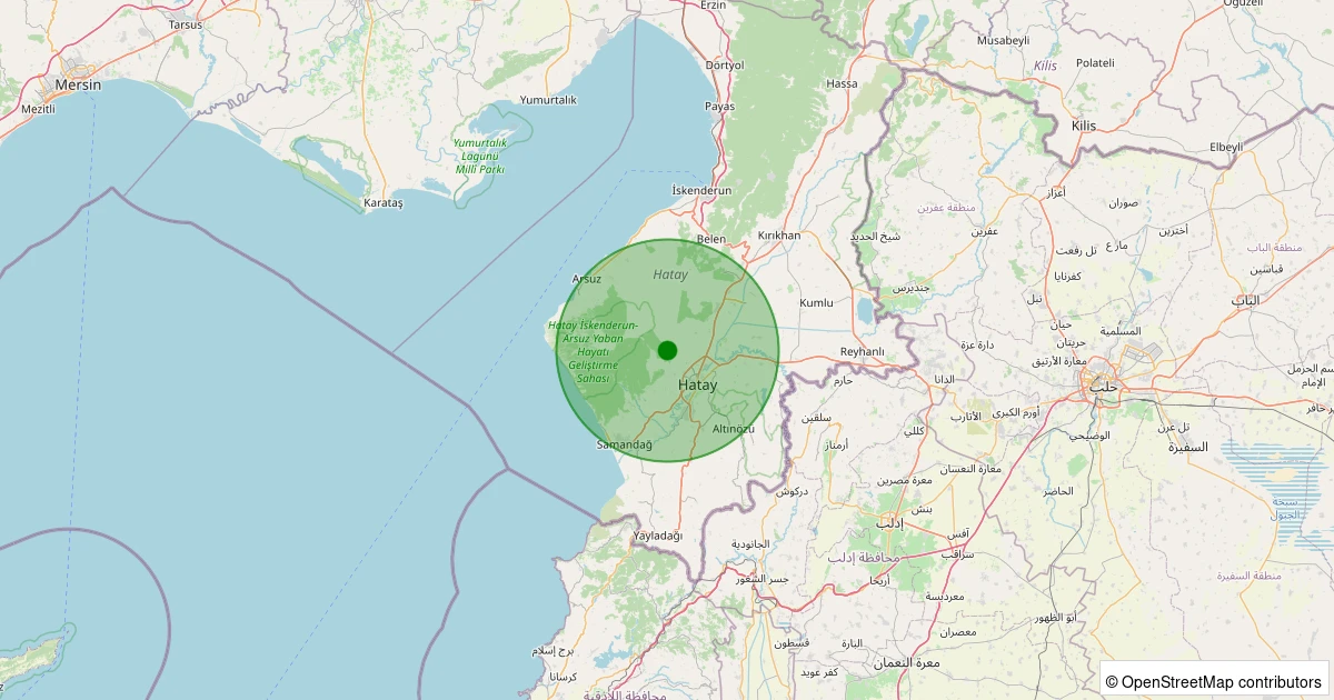 29 Kasım 2025 saat 13:02 - Antakya - Kisecik - 2.80ml depreminin harita gösterimi
