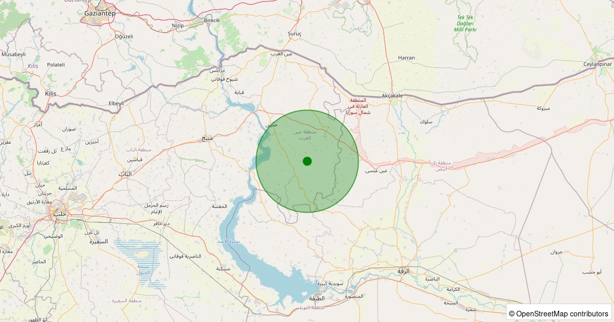 29 Kasım 2025 saat 17:58 - SURIYE - 2.20ml depreminin harita gösterimi