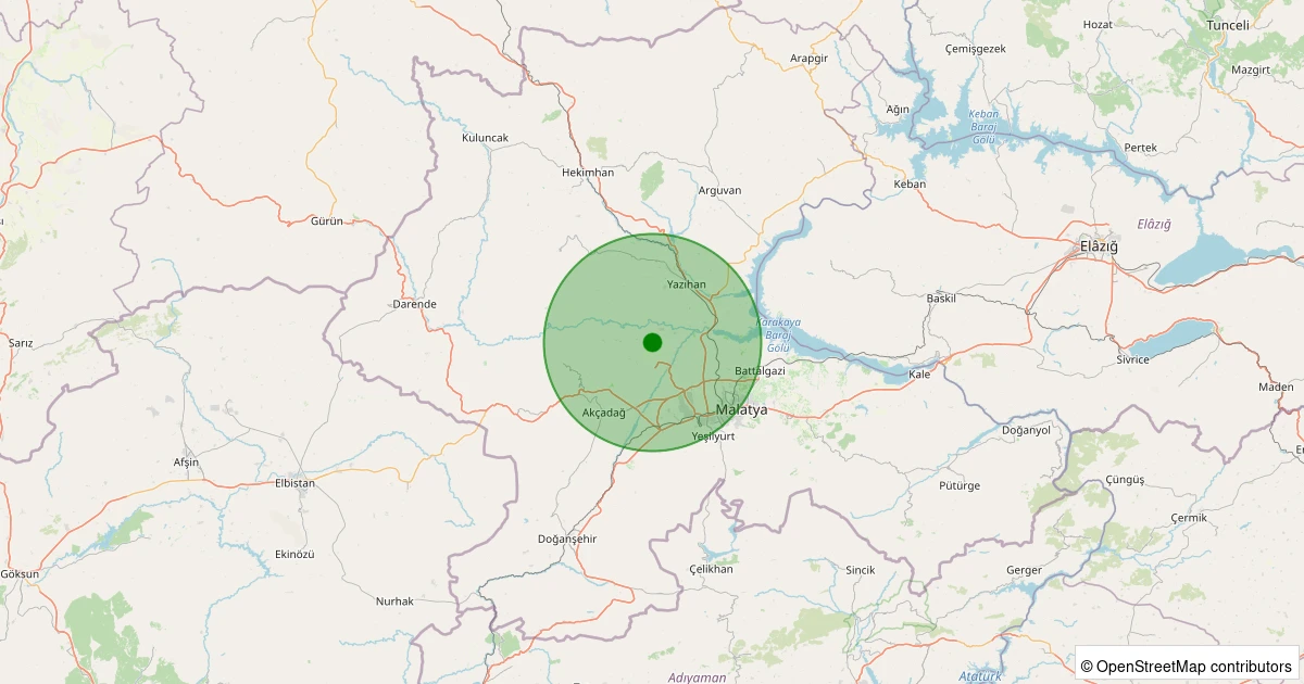 29 Kasım 2025 saat 22:16 - Yeşilyurt - Yeniköy-2 - 1.40ML depreminin harita gösterimi