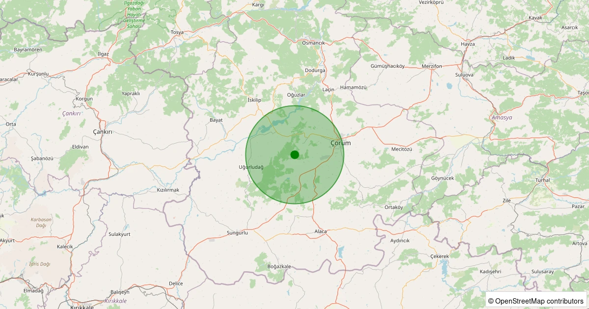 30 Kasım 2025 saat 01:08 - Merkez - Seydim Çakallı Köyü - 1.00ML depreminin harita gösterimi