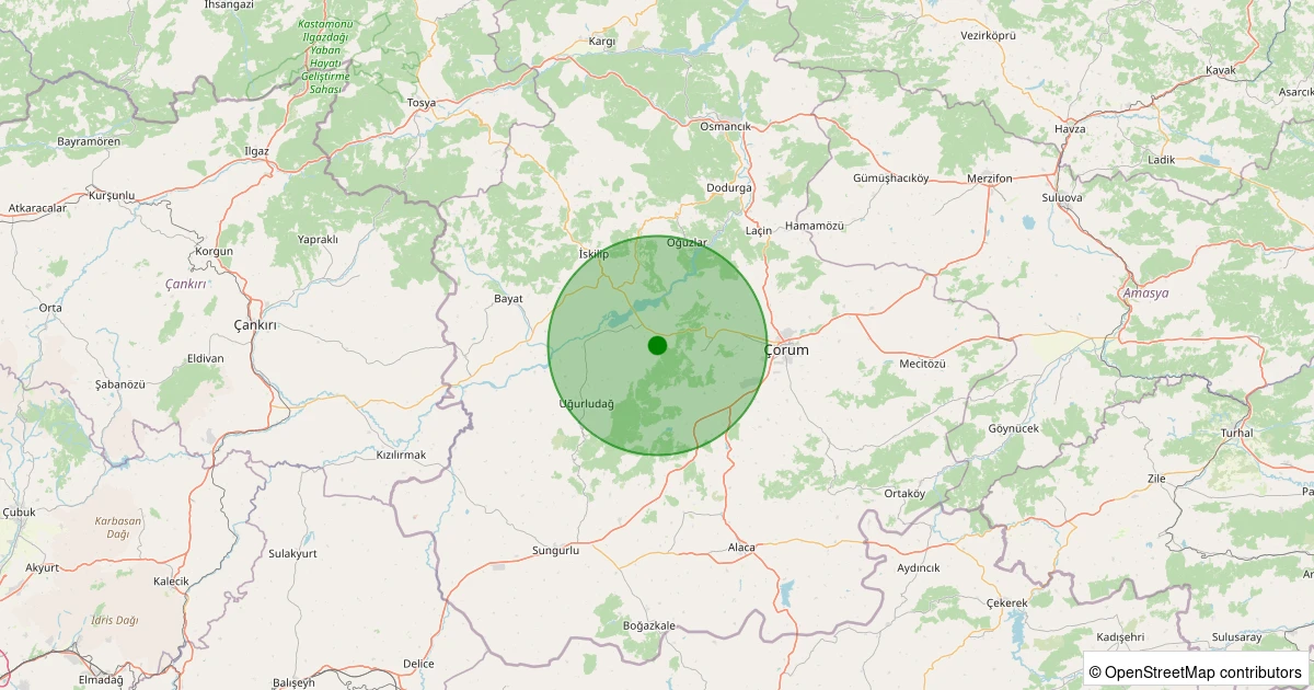 30 Kasım 2025 saat 01:08 - Merkez - Karakeçili Köyü - 1.40ml depreminin harita gösterimi
