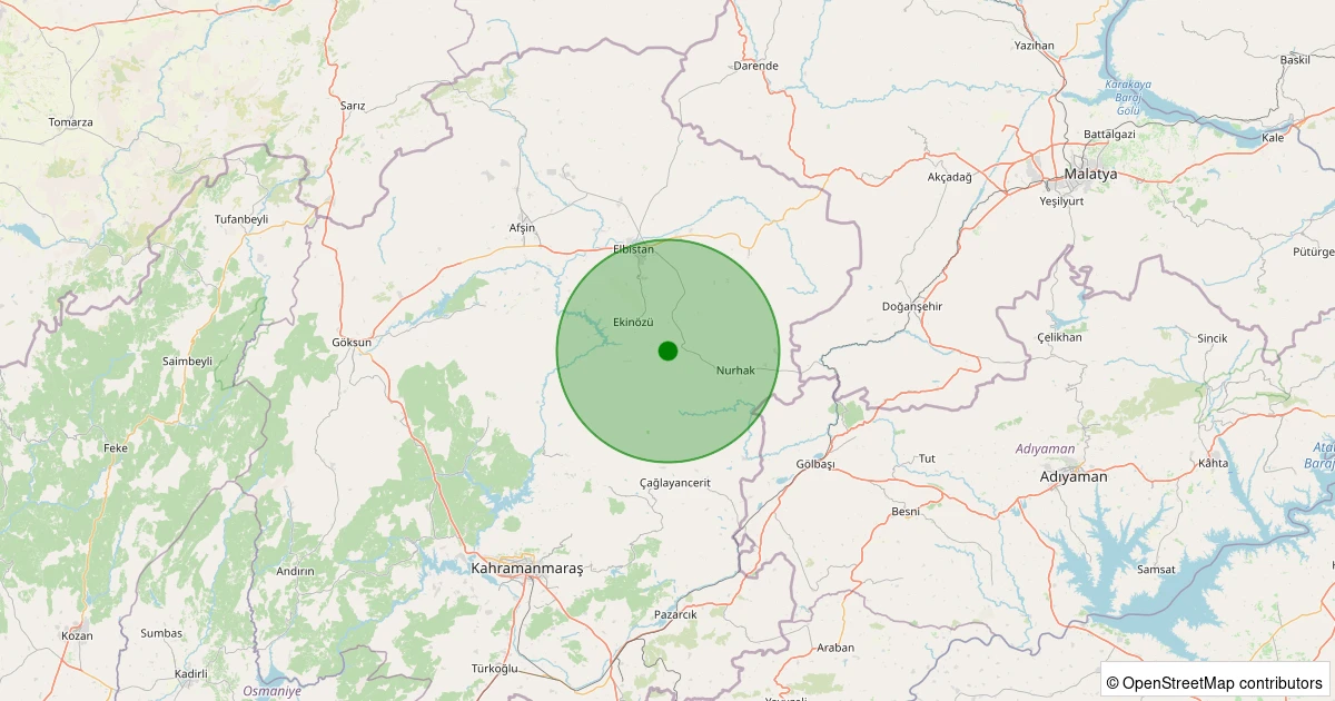30 Kasım 2025 saat 02:58 - Nurhak - Değirmenkaya (Barış) - 1.20ML depreminin harita gösterimi