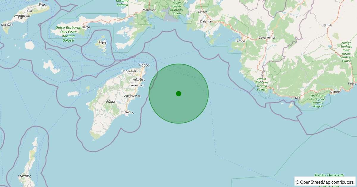 30 Kasım 2025 saat 11:15 - AKDENIZ - 1.60ml depreminin harita gösterimi