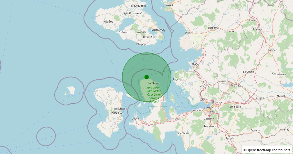 30 Kasım 2025 saat 16:36 - Ege Denizi - [02.62 km] Karaburun (İzmir) - 1.60ML depreminin harita gösterimi