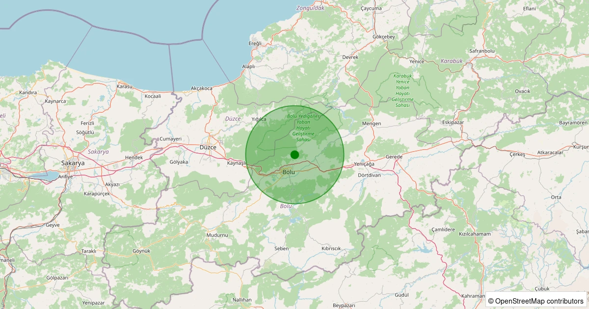 30 Kasım 2025 saat 18:13 - Merkez - Çukurören Köyü - 1.50ml depreminin harita gösterimi