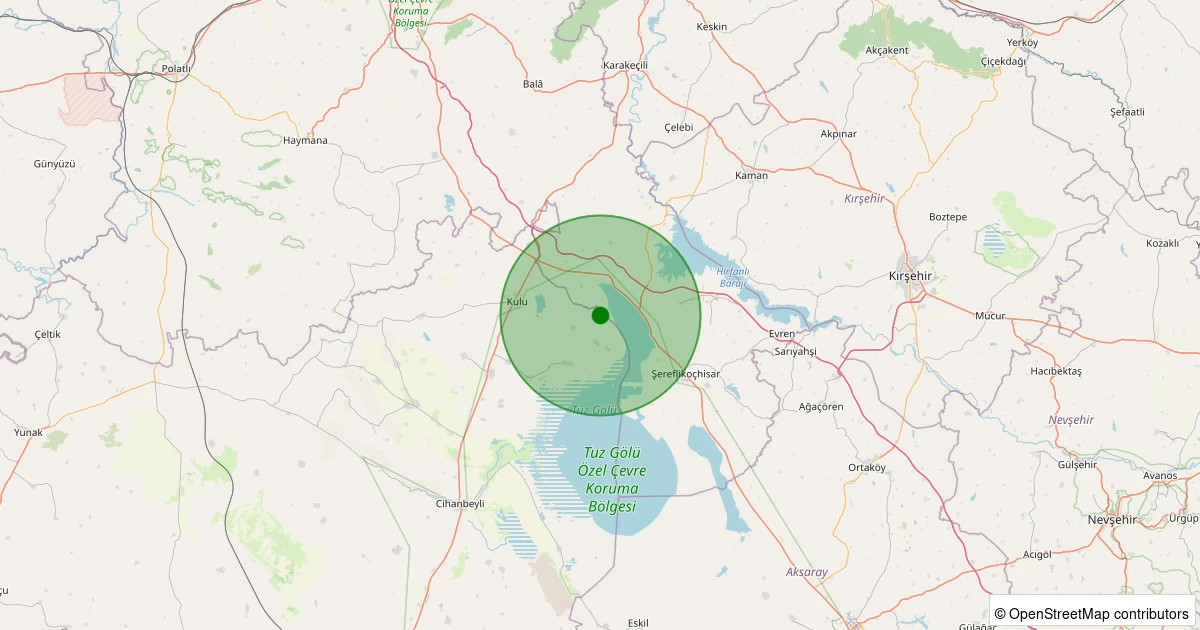 30 Kasım 2025 saat 22:23 - Kulu - Bozan - 2.40ML depreminin harita gösterimi