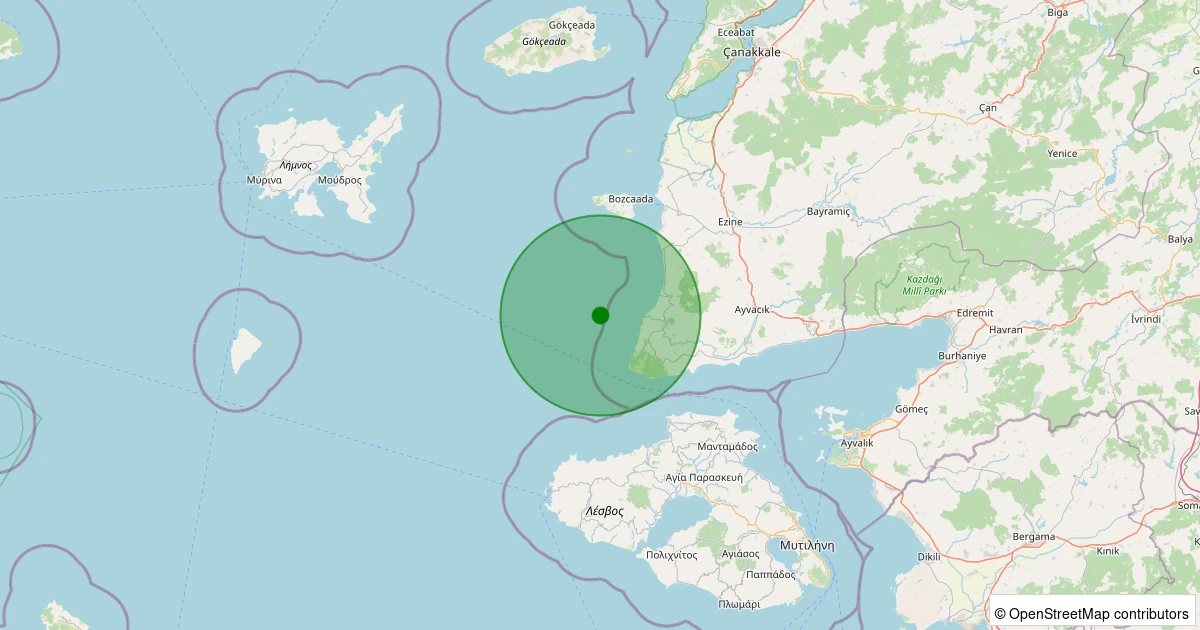 01 Aralık 2025 saat 00:58 - GULPINAR - 2.10ml depreminin harita gösterimi