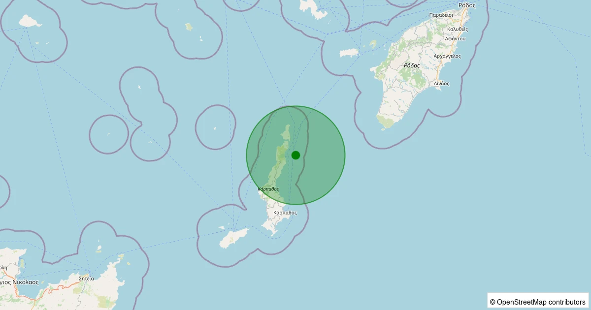 01 Aralık 2025 saat 08:34 - Ege Denizi - [104.22 km] Datça (Muğla) - 2.00ML depreminin harita gösterimi