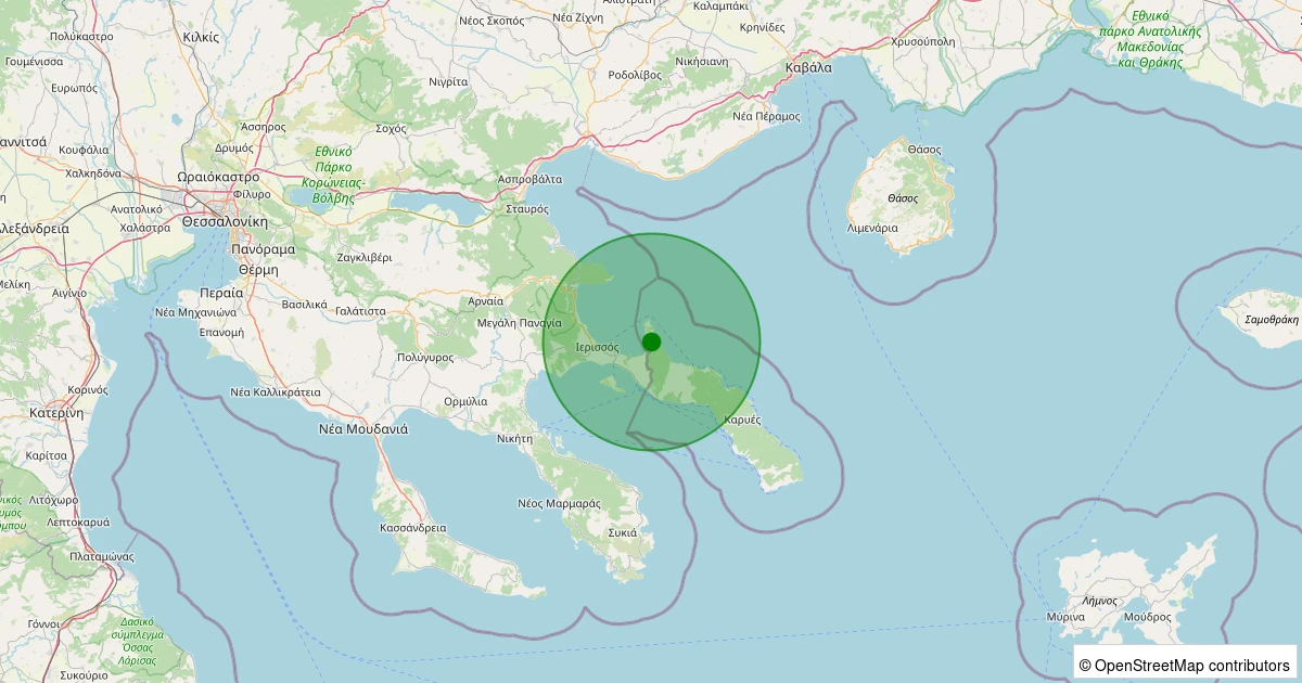 01 Aralık 2025 saat 14:29 - YUNANISTAN - 1.90ml depreminin harita gösterimi