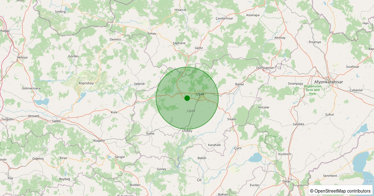 01 Aralık 2025 saat 14:26 - Merkez - Kayağıl Köyü - 1.00ML depreminin harita gösterimi