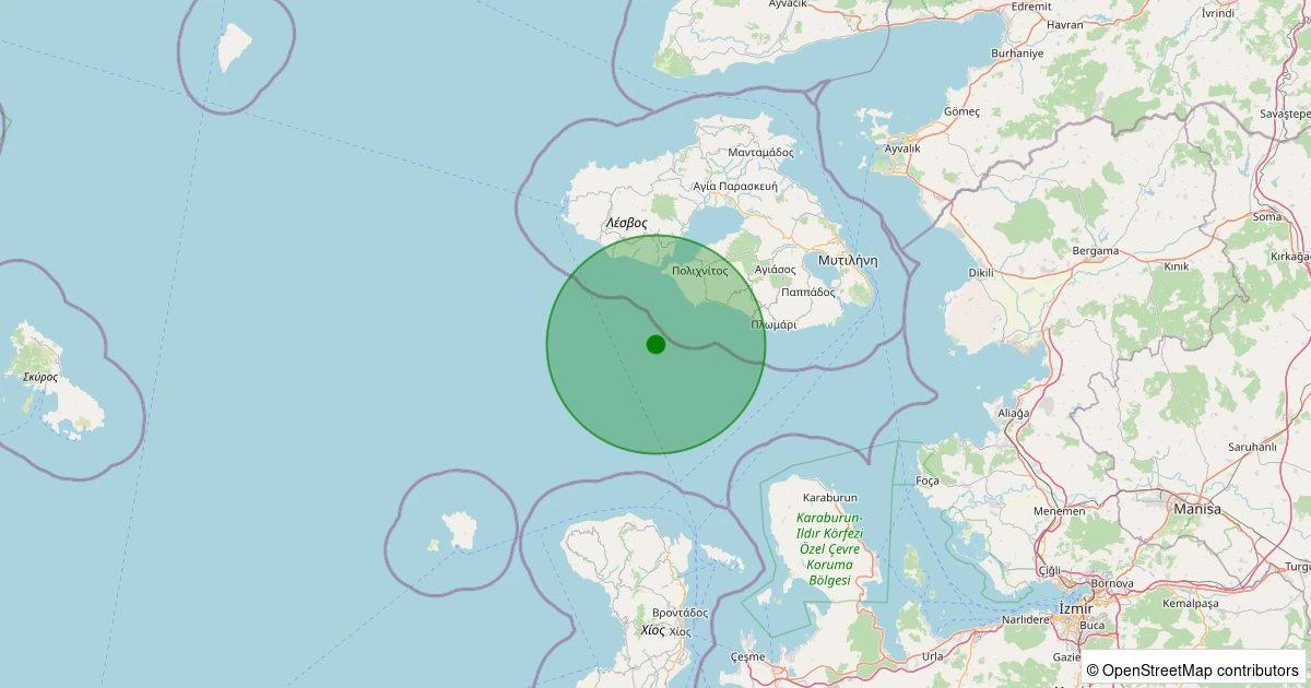 02 Aralık 2025 saat 00:18 - Ege Denizi - [42.46 km] Karaburun (İzmir) - 2.70ML depreminin harita gösterimi