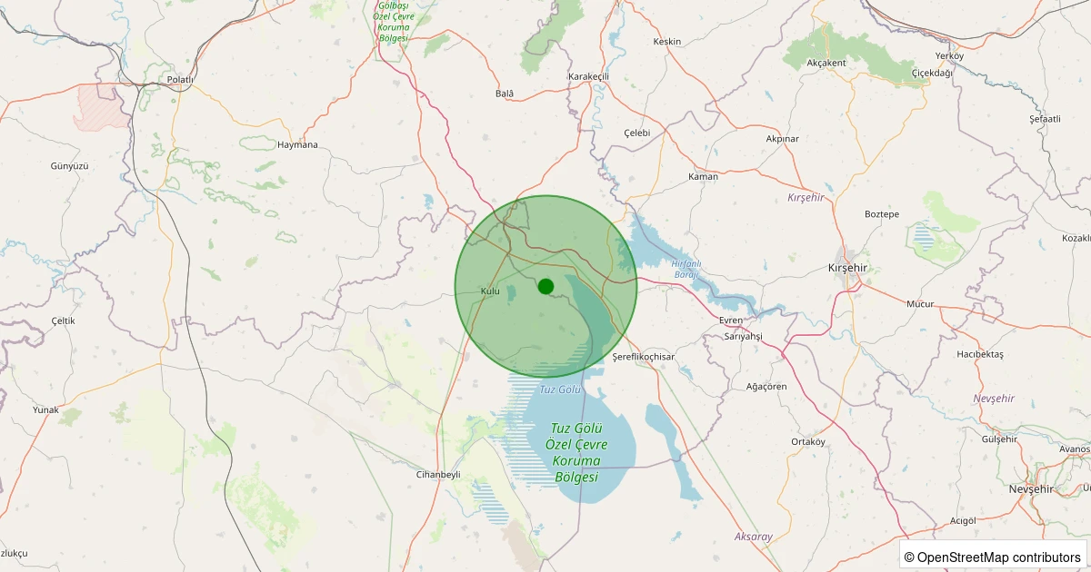 02 Aralık 2025 saat 06:57 - Şereflikoçhisar - Akin - 1.60ML depreminin harita gösterimi