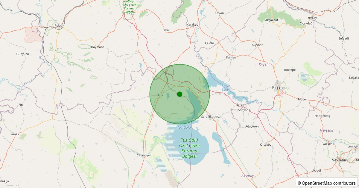 02 Aralık 2025 saat 07:10 - Şereflikoçhisar - Akin - 1.80ml depreminin harita gösterimi