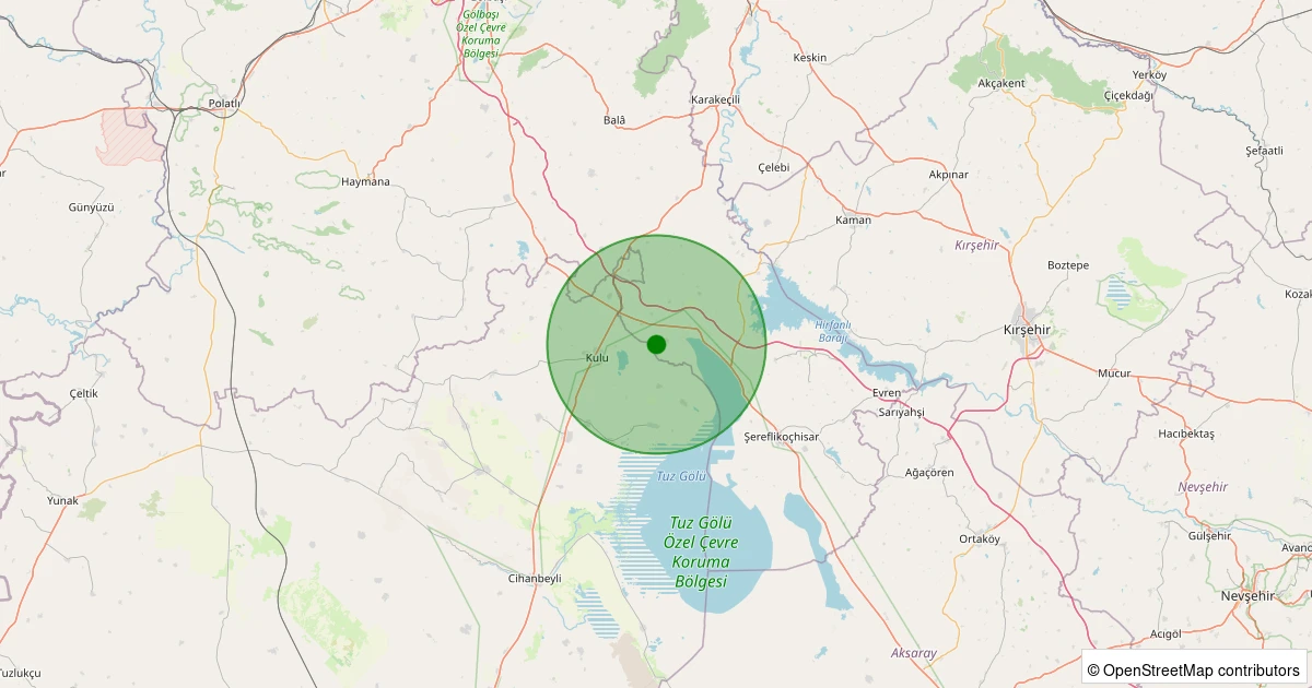 02 Aralık 2025 saat 09:28 - Şereflikoçhisar - Akin - 0.50ML depreminin harita gösterimi