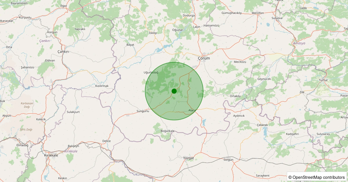 02 Aralık 2025 saat 13:52 - Merkez - Kalehisar Köyü - 0.70ML depreminin harita gösterimi