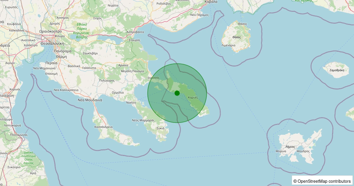 03 Aralık 2025 saat 00:45 - YUNANISTAN - 2.20ml depreminin harita gösterimi