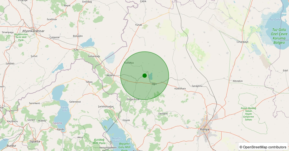 03 Aralık 2025 saat 01:11 - Ilgın - Argıthanı - 1.30ML depreminin harita gösterimi