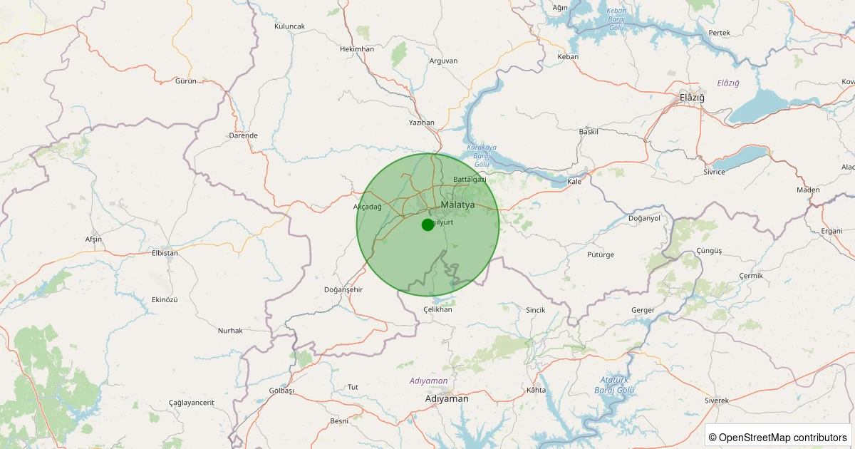 03 Aralık 2025 saat 03:15 - Yeşilyurt - İkizce - 1.20ml depreminin harita gösterimi