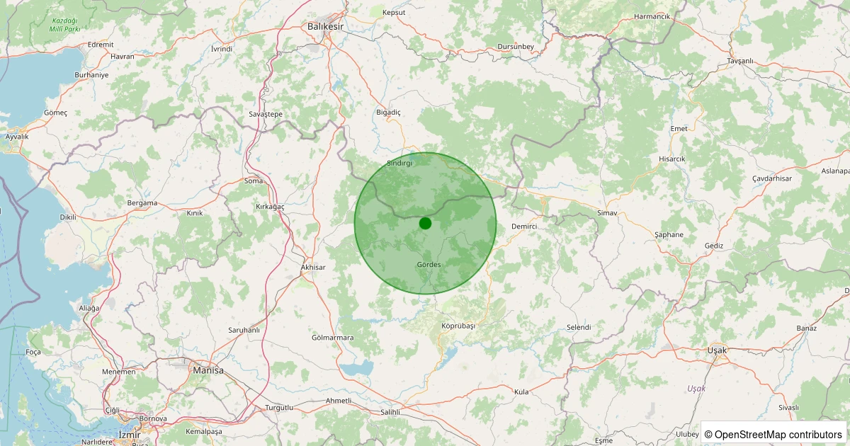 03 Aralık 2025 saat 09:04 - Gördes - 1.40ML depreminin harita gösterimi