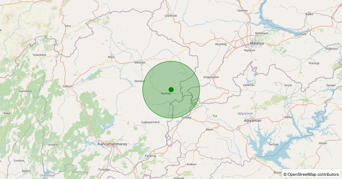 04 Aralık 2025 saat 03:34 - Nurhak - Karşıyaka - 1.20ML depreminin harita gösterimi