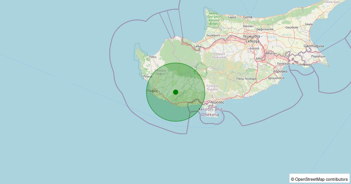 04 Aralık 2025 saat 05:19 - KIBRIS - 3.00ml depreminin harita gösterimi