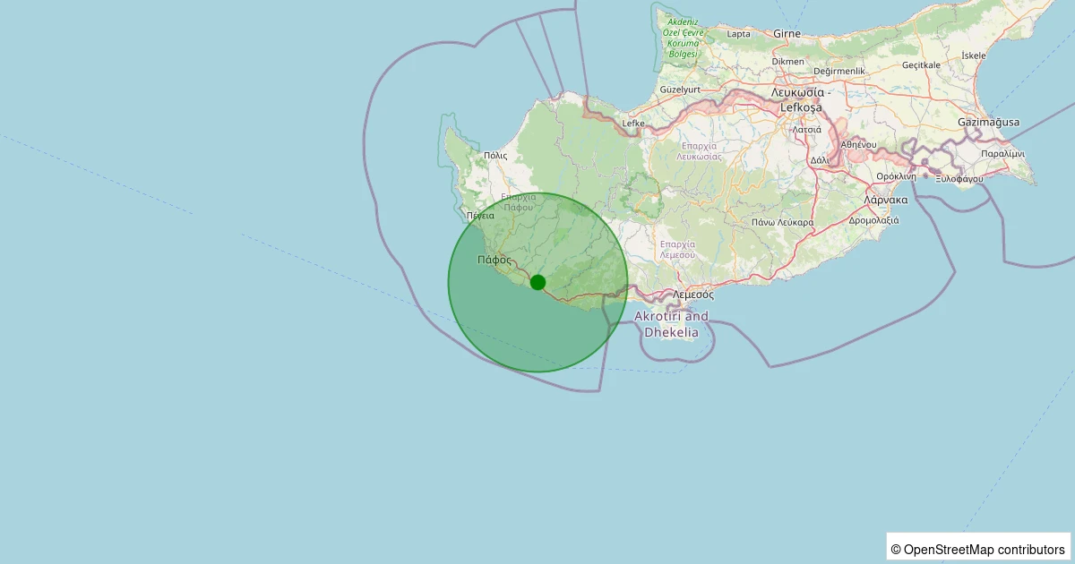 04 Aralık 2025 saat 05:19 - Gazibaf (Güney Kıbrıs Rum Yönetimi) - 2.70ML depreminin harita gösterimi