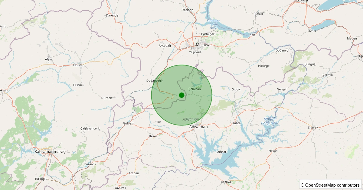 04 Aralık 2025 saat 07:17 - Doğanşehir - Kurucaova - 1.20ML depreminin harita gösterimi