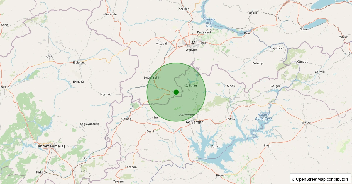 04 Aralık 2025 saat 07:17 - Doğanşehir - Kurucaova - 1.40ml depreminin harita gösterimi