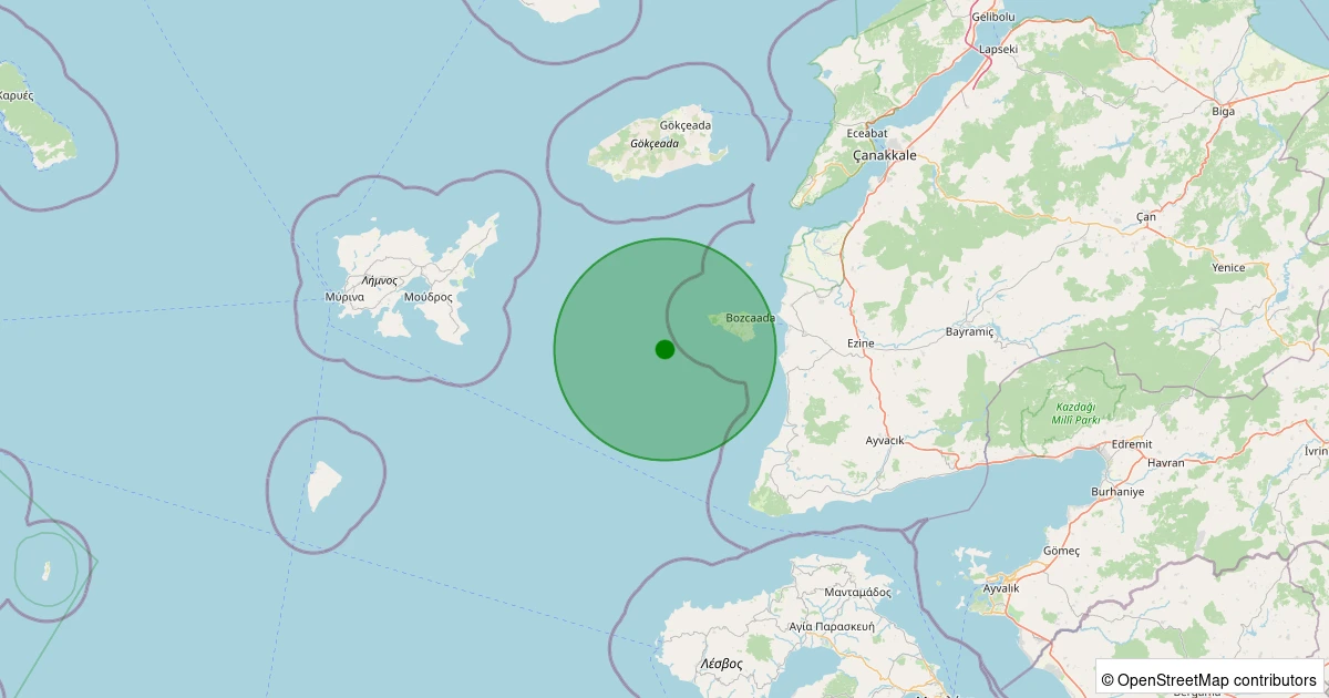 04 Aralık 2025 saat 09:40 - EGE - 1.10ml depreminin harita gösterimi